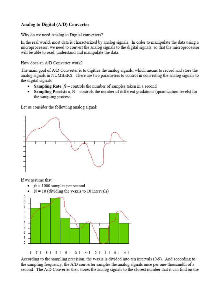 Analog To Digital A D Converter | PDF | Analog To Digital Converter ...
