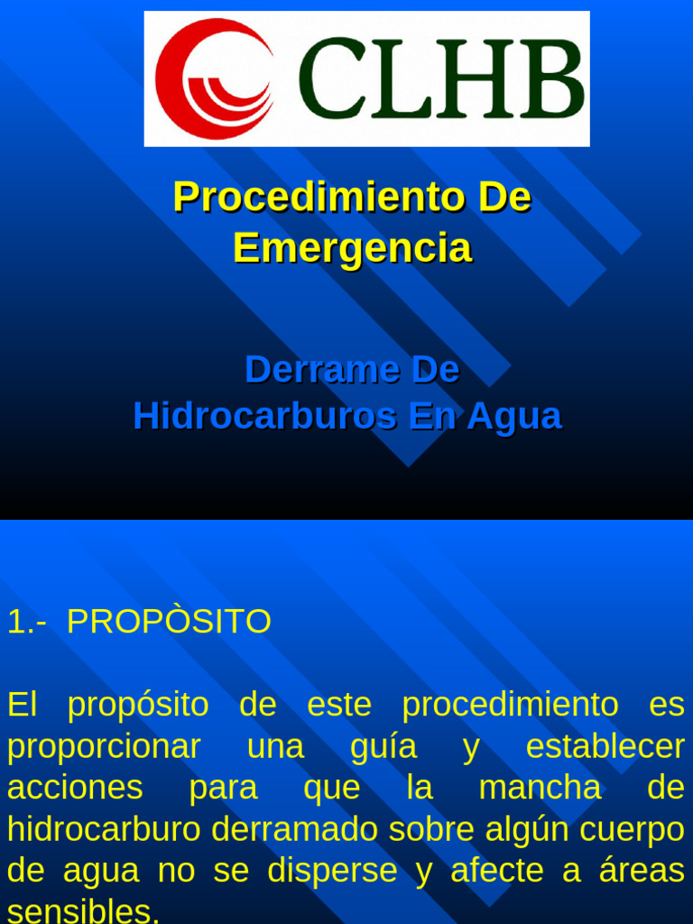 Derrame de Hidrocarburos en Agua | PDF | Agua | Hidrocarburos