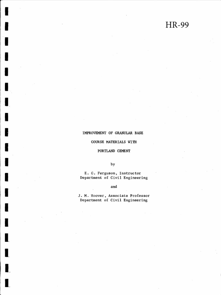 IADOT Hr99 Improvement Granular Base Course Mats | PDF | Strength Of ...