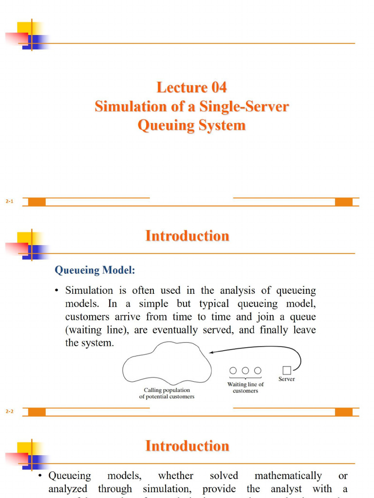 Lec 04 Queueing Simulation | PDF