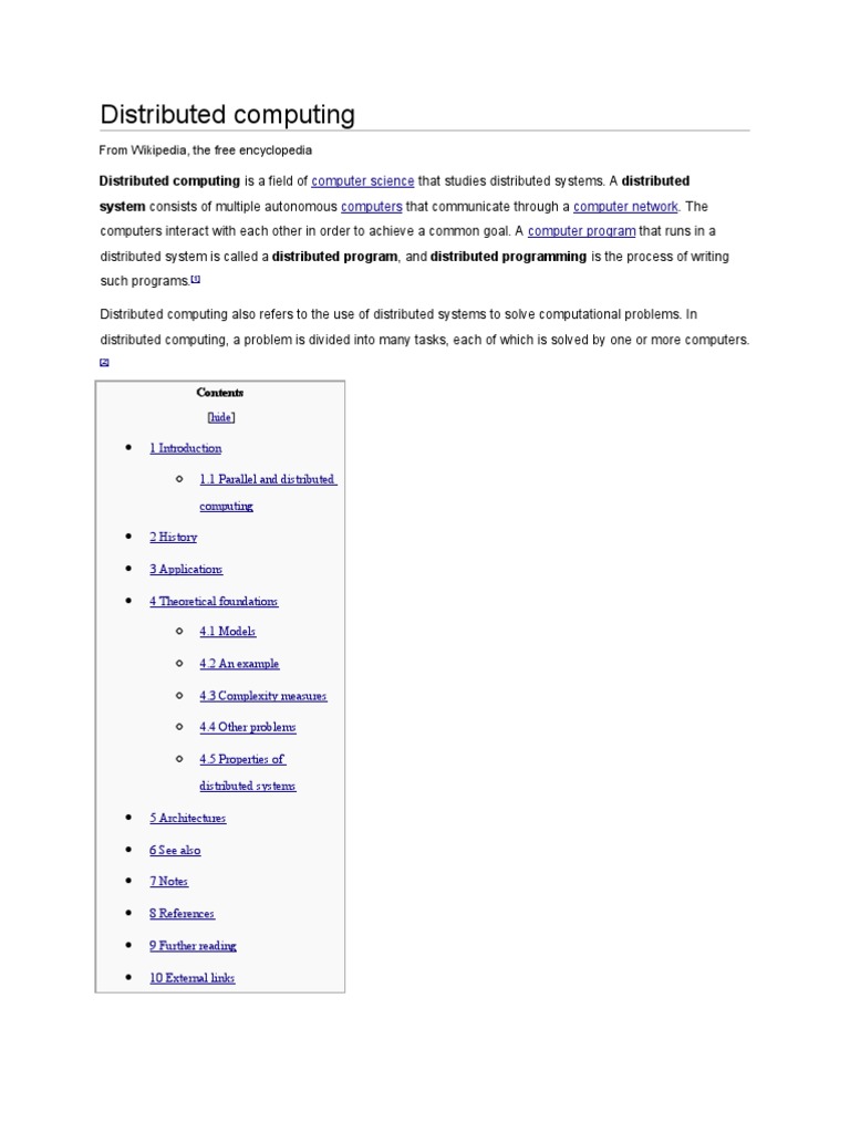 Distributed Computing: An Overview of Key Concepts, Models, and ...