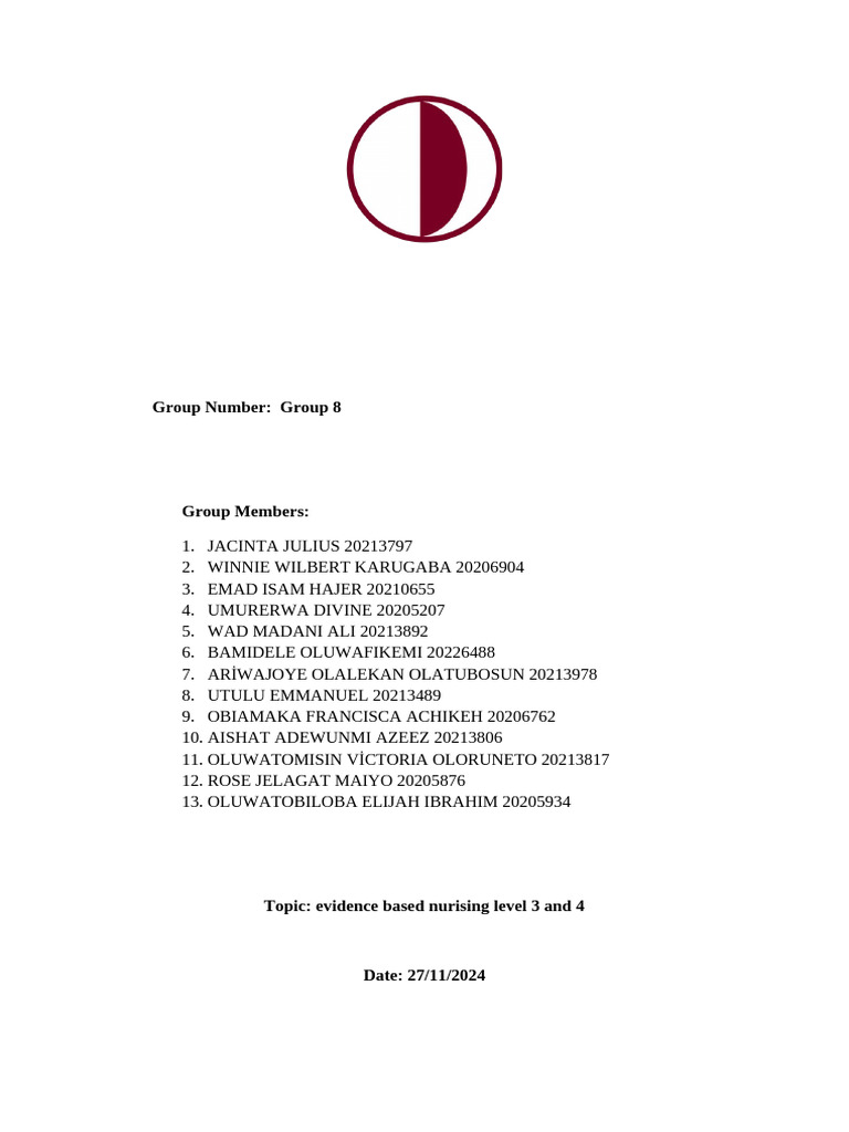 Word Template - Docx Level 3 and 4 Evidence Based | PDF | Cohort Study ...