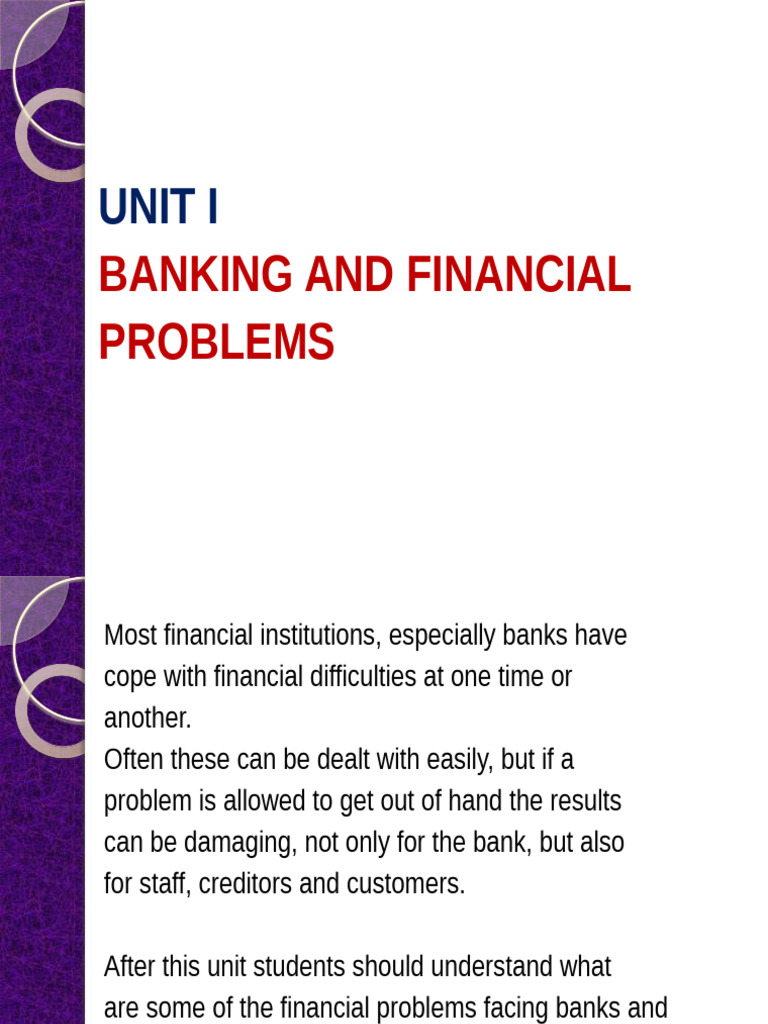Common Banking Financial Problems | PDF | Finance & Money Management ...