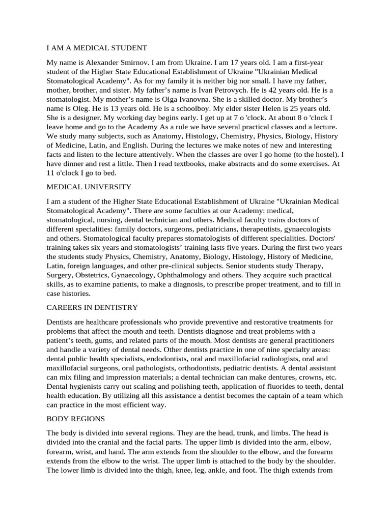 Medical Student Life and Dentistry Basics | PDF | Oral Hygiene | Human ...