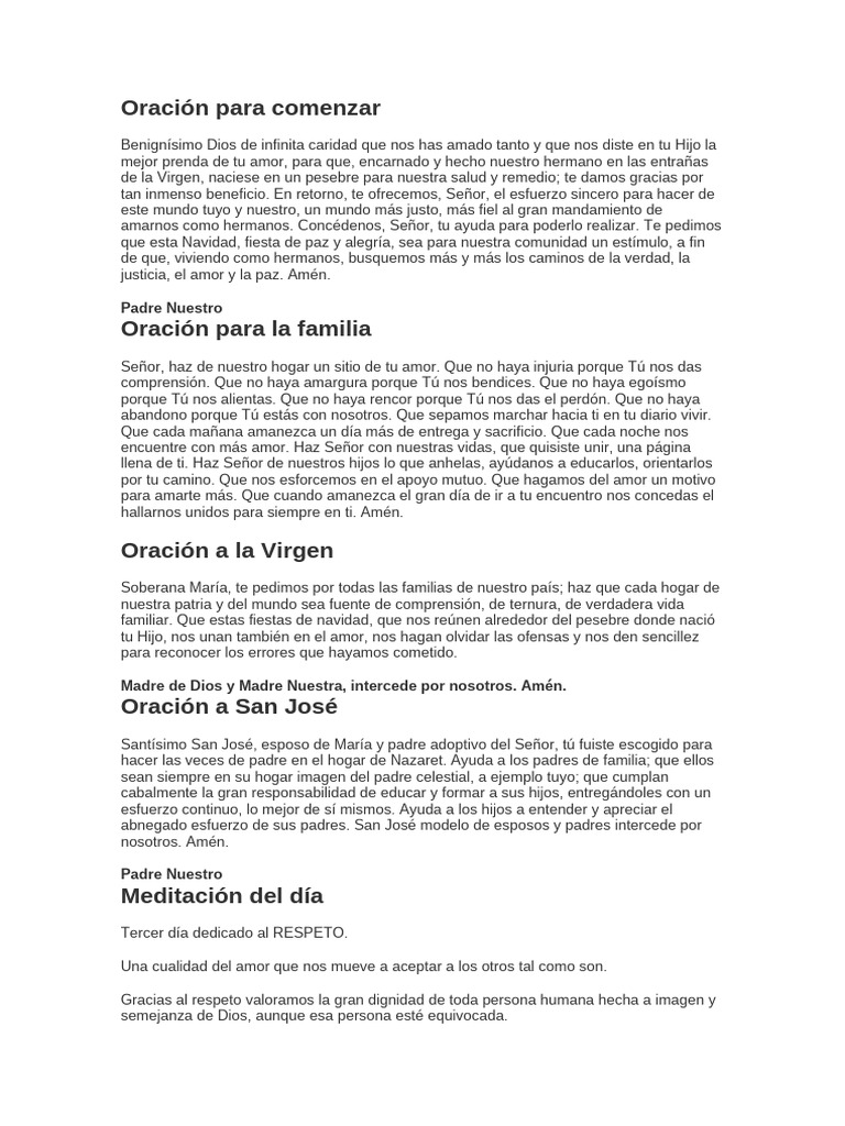 Oraciones Navideñas de Amor y Paz | PDF | Amor | María, madre de Jesús