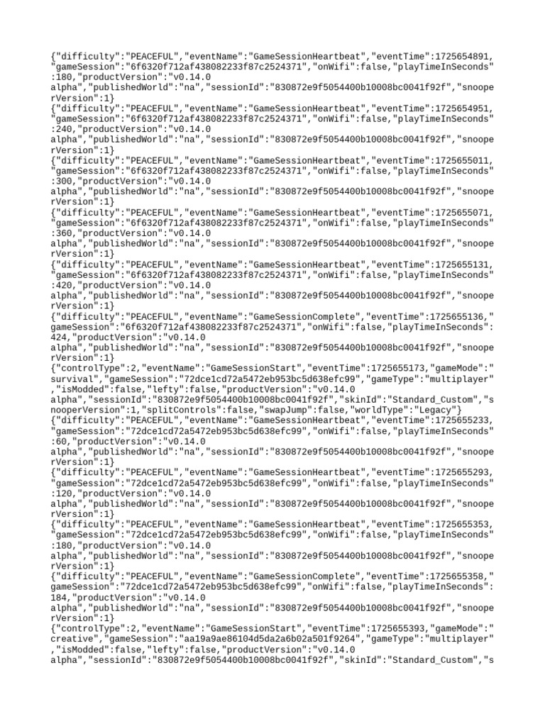 Game Session Heartbeat Data Logs | PDF | Game Design | Video Game Design