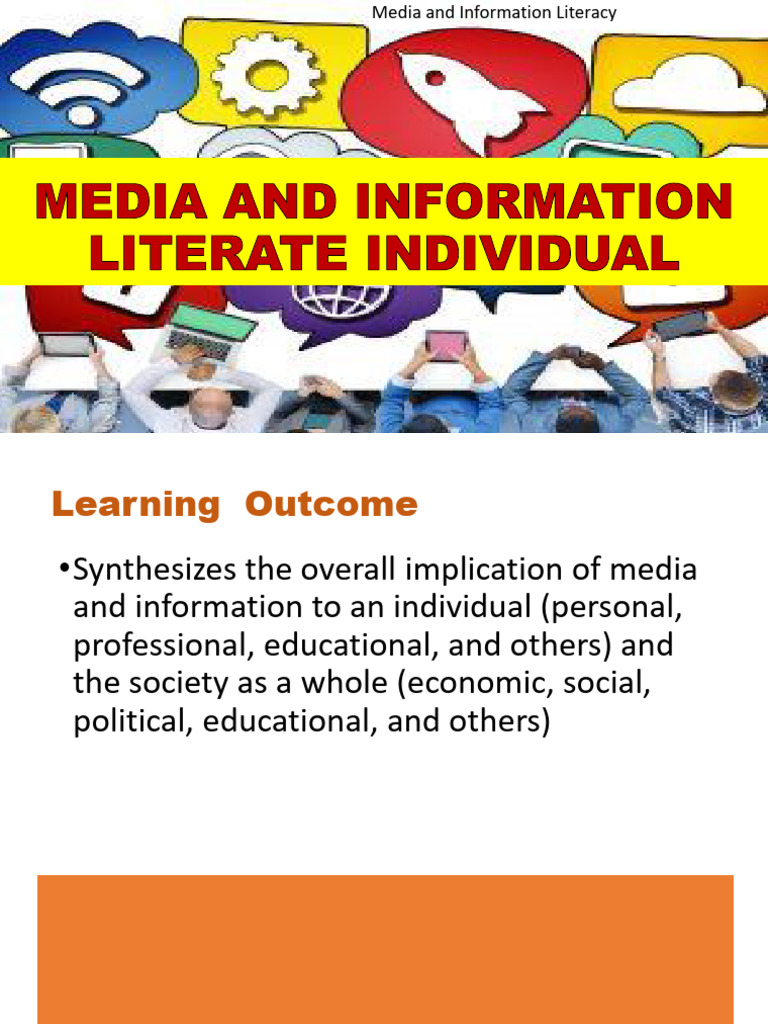 Lesson 10 MEDIA AND INFORMATION LITERATE INDIVIDUAL | PDF | Information ...