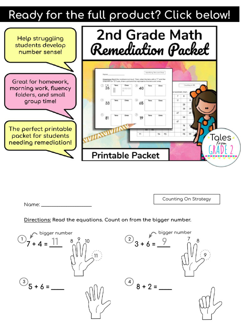 2ndGradeMathRemediation 1 | PDF