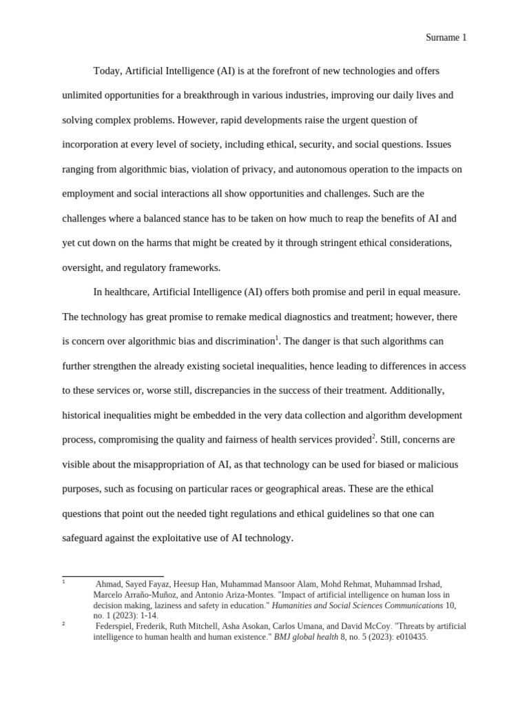 AI's Impact on Society and Ethics | PDF | Artificial Intelligence ...
