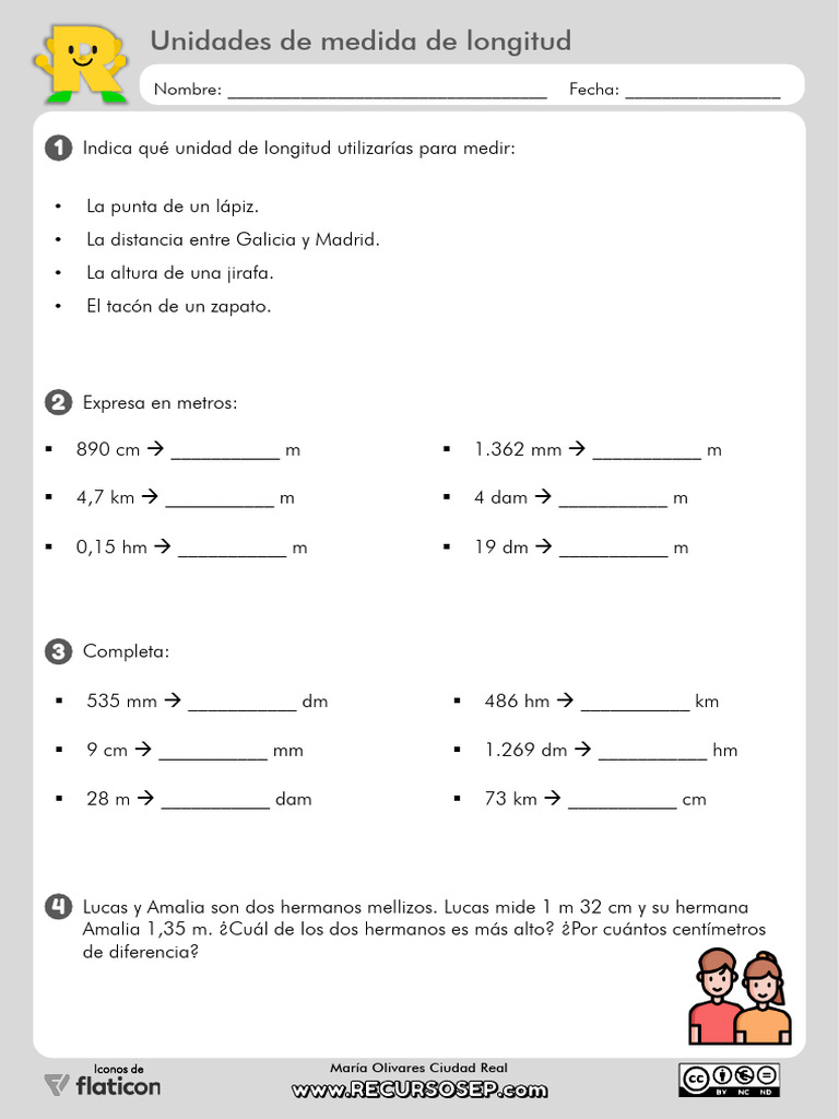 Unidades de Medida de Longitud: Ejercicios | PDF