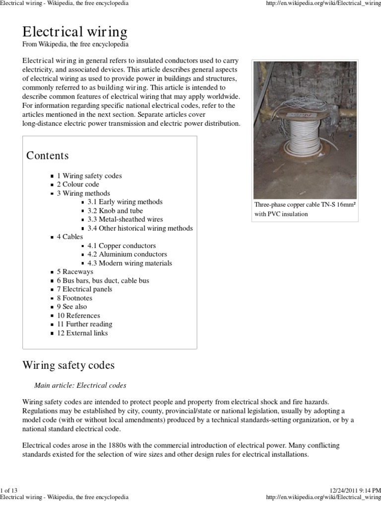 Electrical Wiring | PDF | Electrical Wiring | Cable