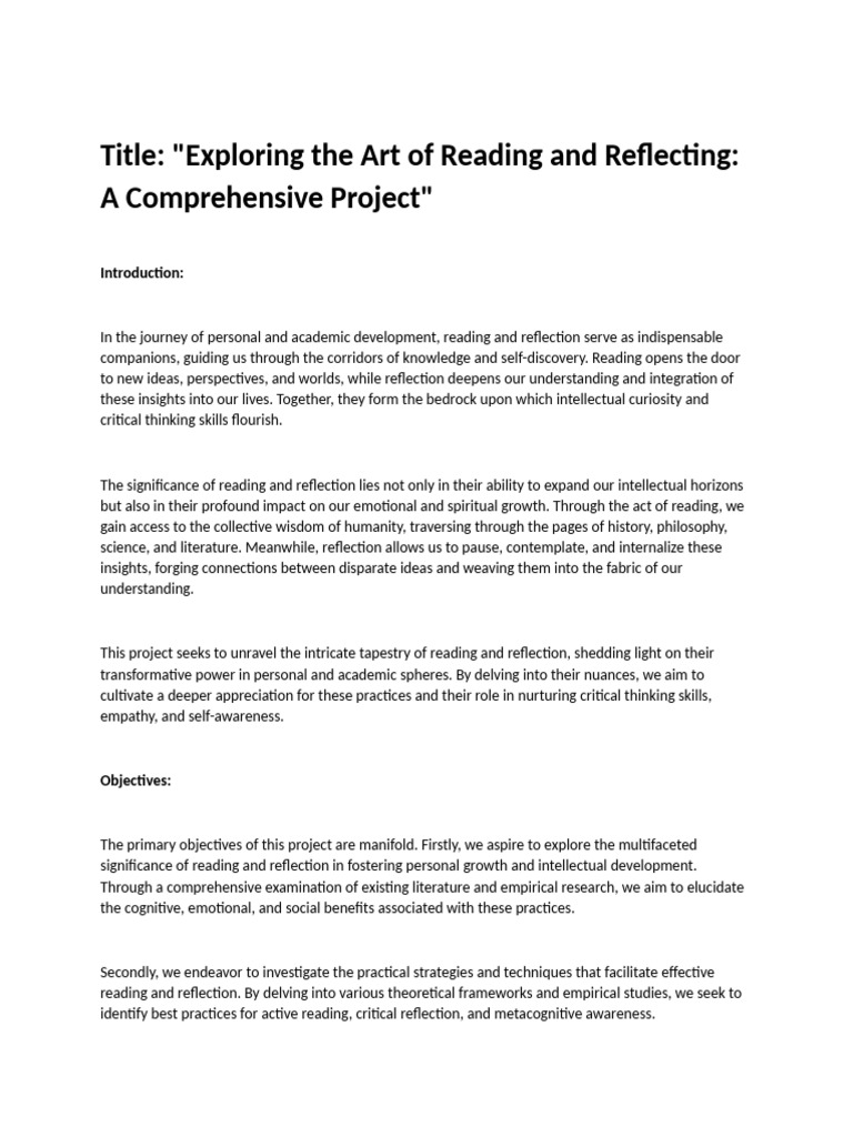 Reading and Reflecting The Text 1 English | PDF | Reflective Practice ...