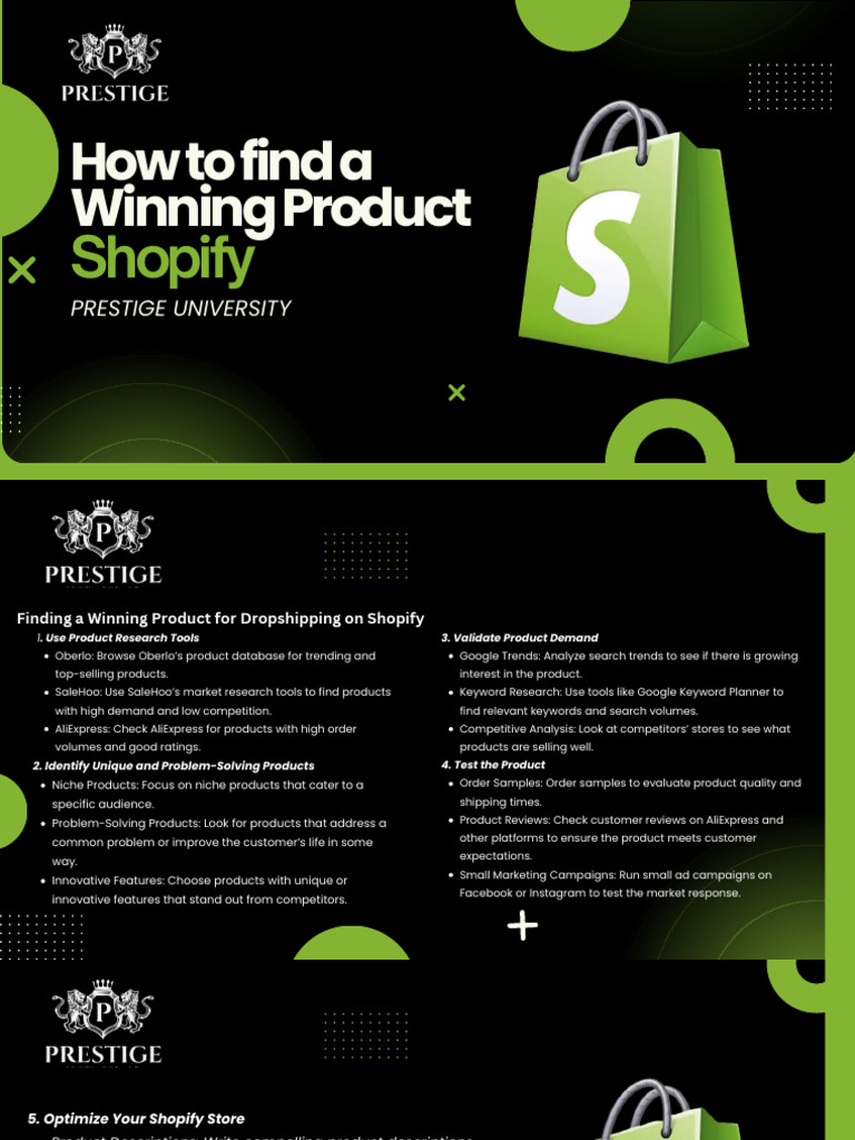 How To Find A Winning Product For Shopify - Shopify Free Guide | PDF ...