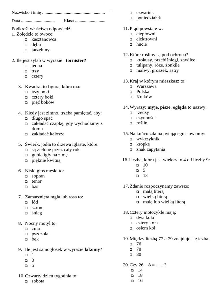 Test KL - III | PDF