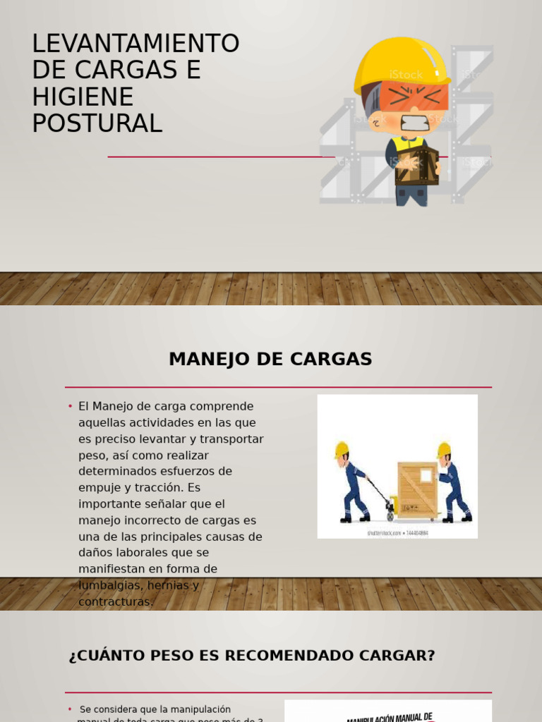 Manejo Seguro de Cargas y Postura | PDF | Dolor lumbar