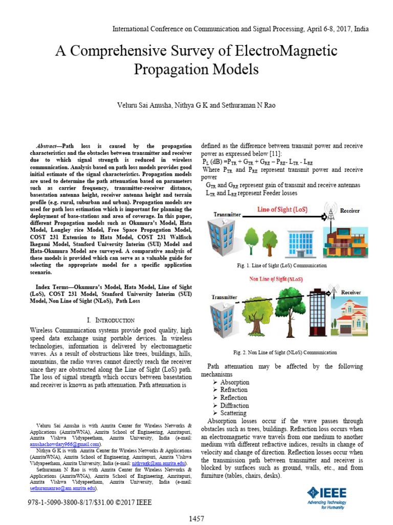 Comparative Analysis of Path Loss Models | PDF | Radio Propagation | Waves