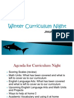 Winter Curriculum Night 2012