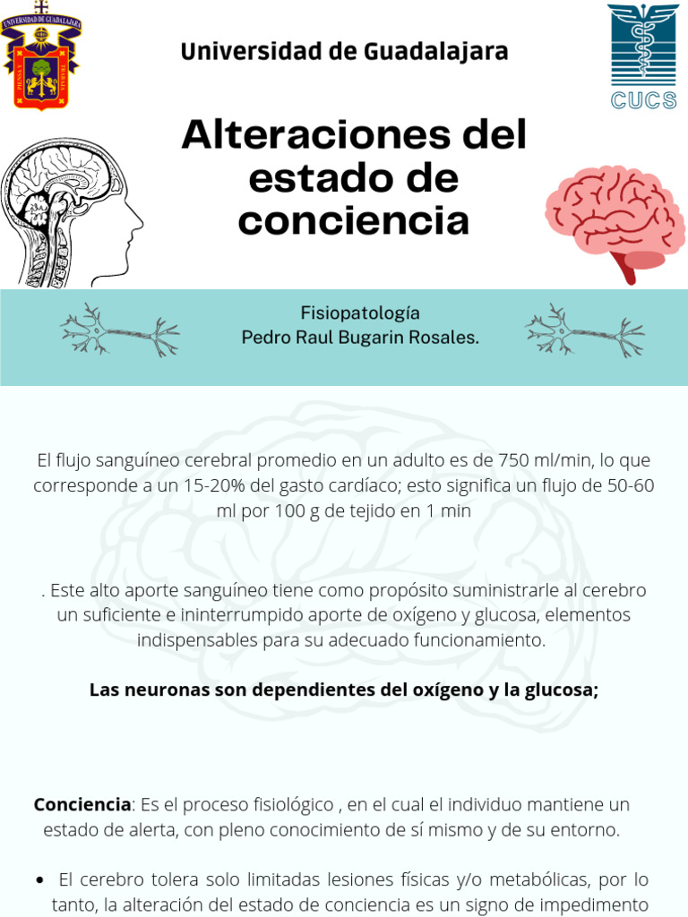Alteraciones Del Estado de C. | PDF | Conciencia | Cerebro