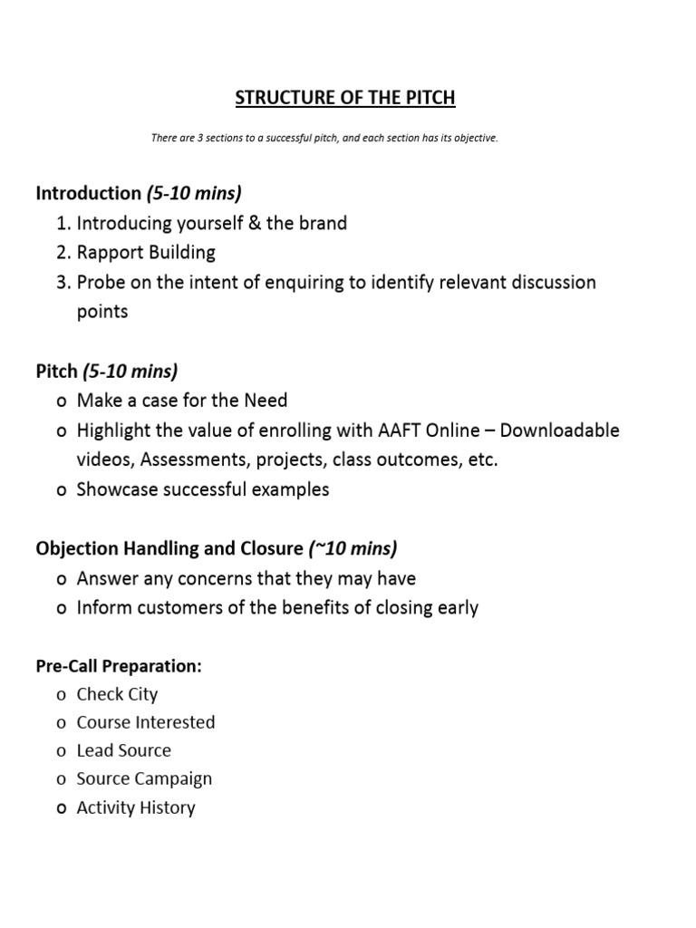 Sales Pitch | PDF