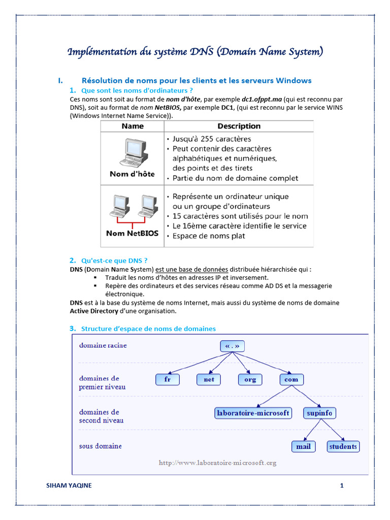 Implémentation du système DNS | PDF | Système de noms de domaines ...