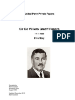 DeVilliers Graaff Papers Unisa