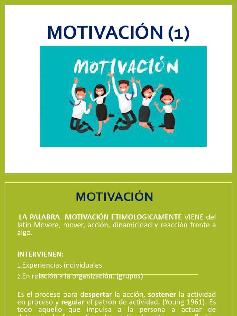 Teorías y Clasificación de la Motivación | PDF | Motivación | Motivacional