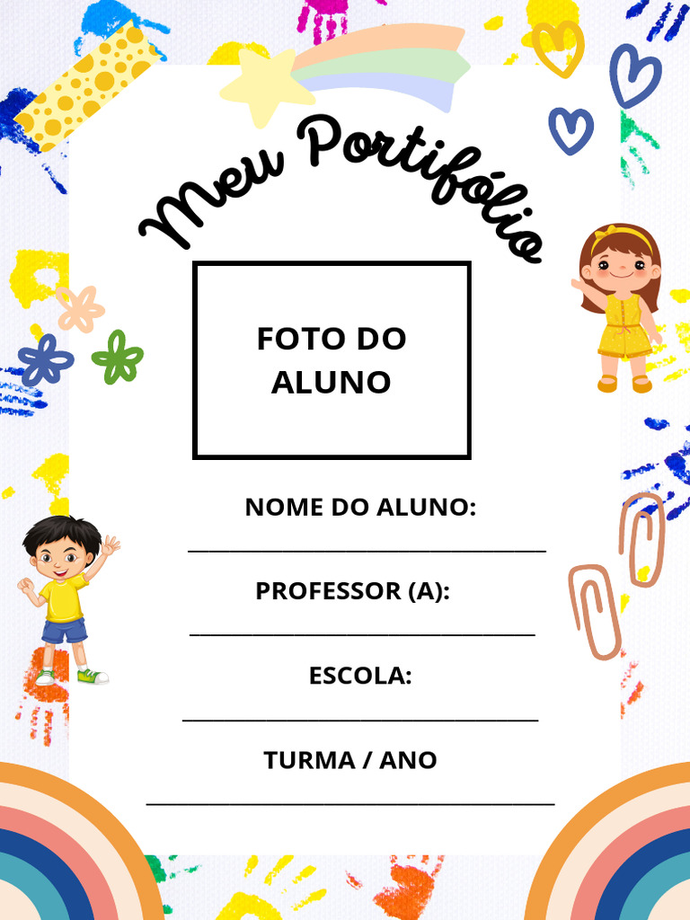 Capa para Portfólio Educação Infantil | PDF