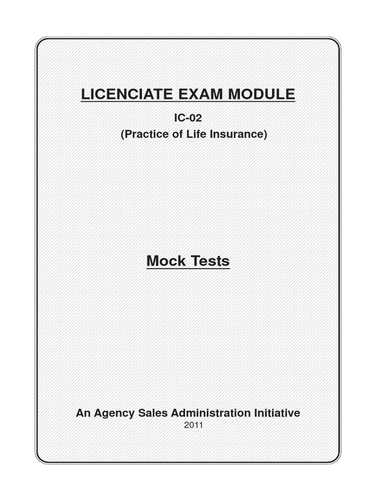 IC 01 Mock Answer | PDF