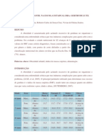 Obesidade Infantil Na Escola Estadual Dra Gertudes Lutz