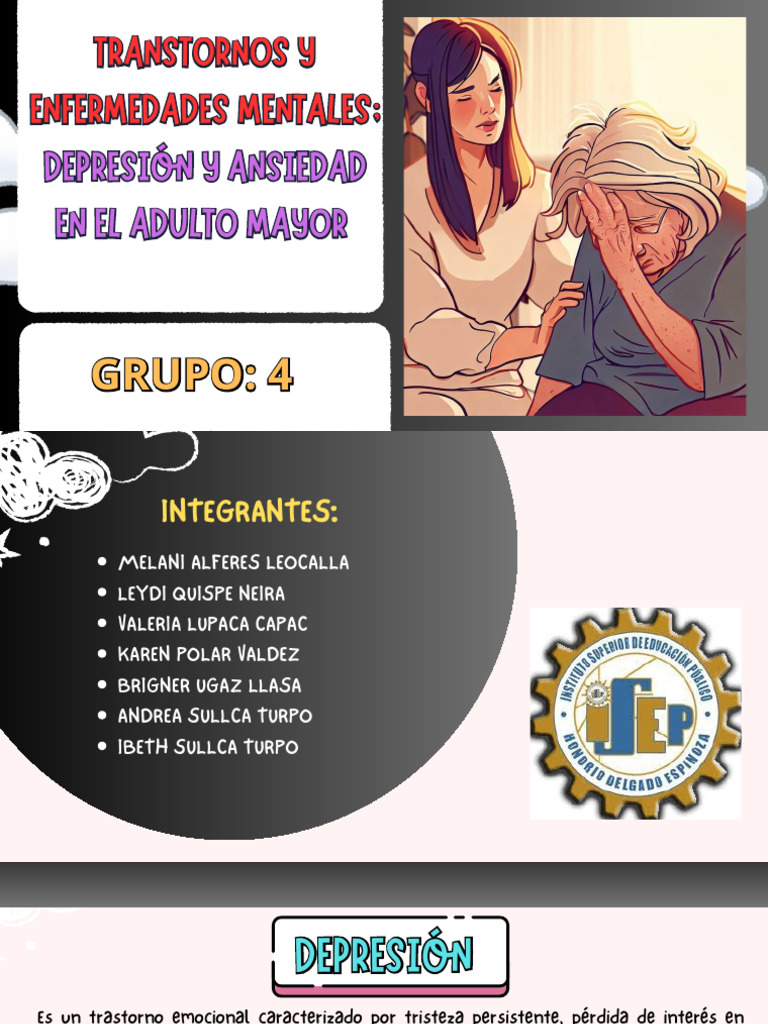 G-4 Depresión y Ansiedad en El Adulto Mayor | PDF | Trastorno depresivo ...