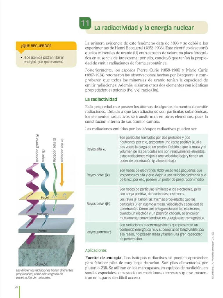 17 - La Radiactividad y La Energía Nuclear I | PDF