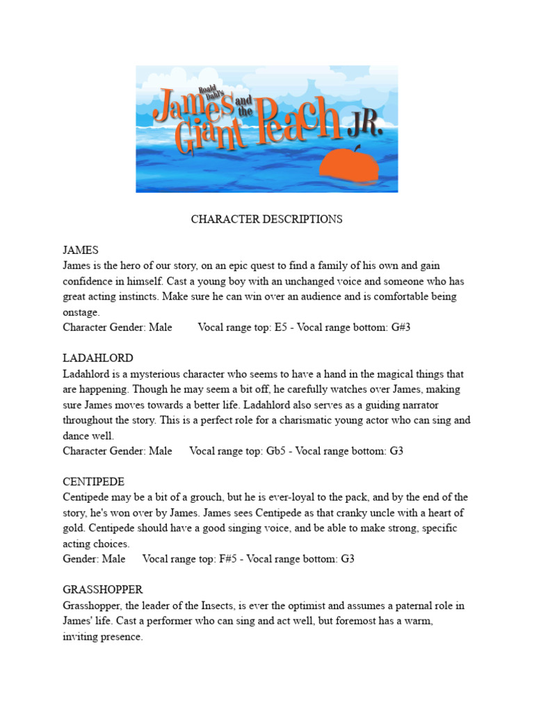 JATGP Characters Descriptions (1) | PDF | Performing Arts