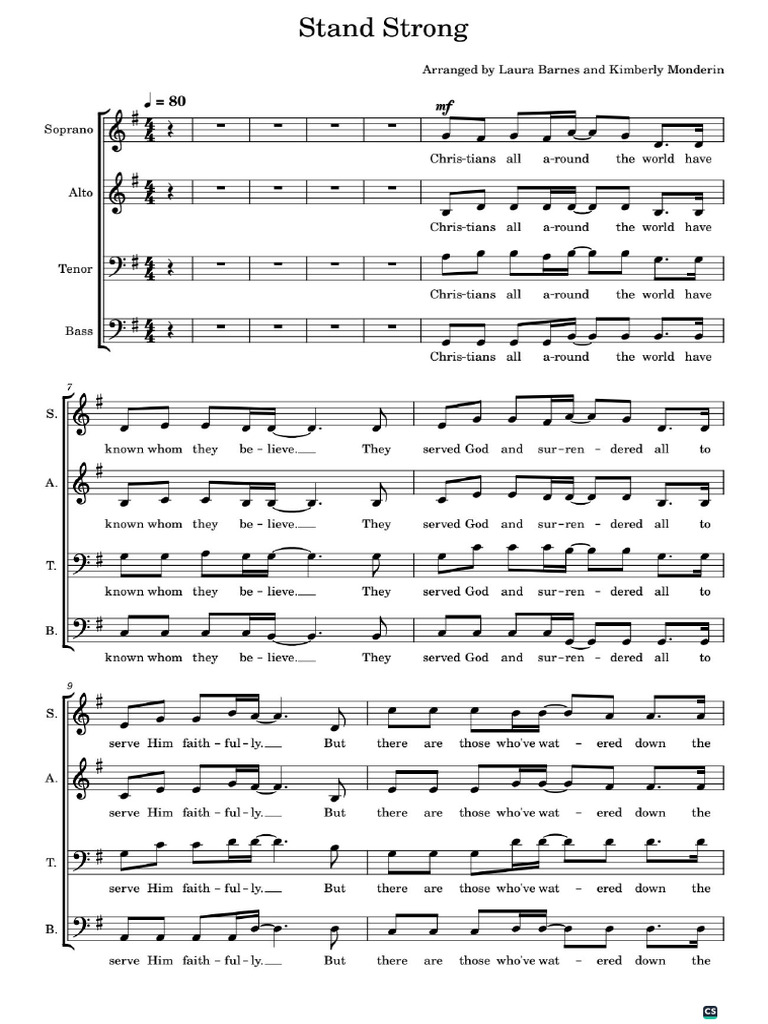 Stand Strong SATB | PDF