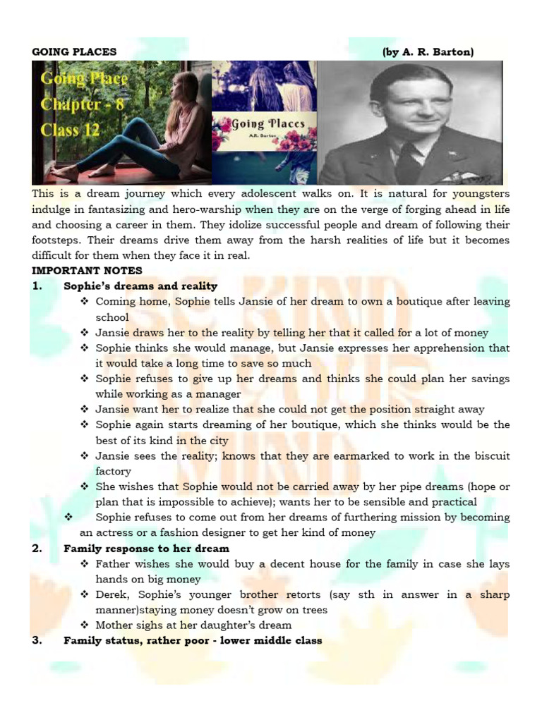 Sophie’s Dreams vs. Harsh Reality | PDF