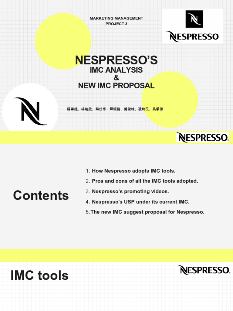 Nespresso IMC Analysis | PDF