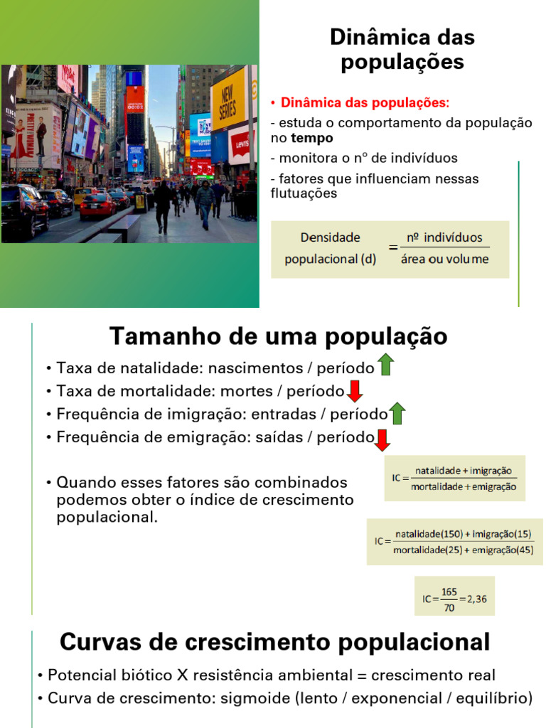 Dinâmica de Populações e Coliformes | PDF | Ecologia | Ambiente natural