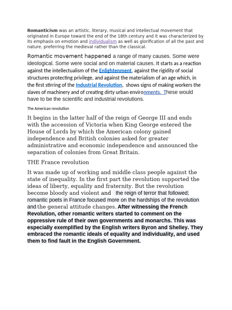 Romanticism Pdf Romanticism Samuel Taylor Coleridge