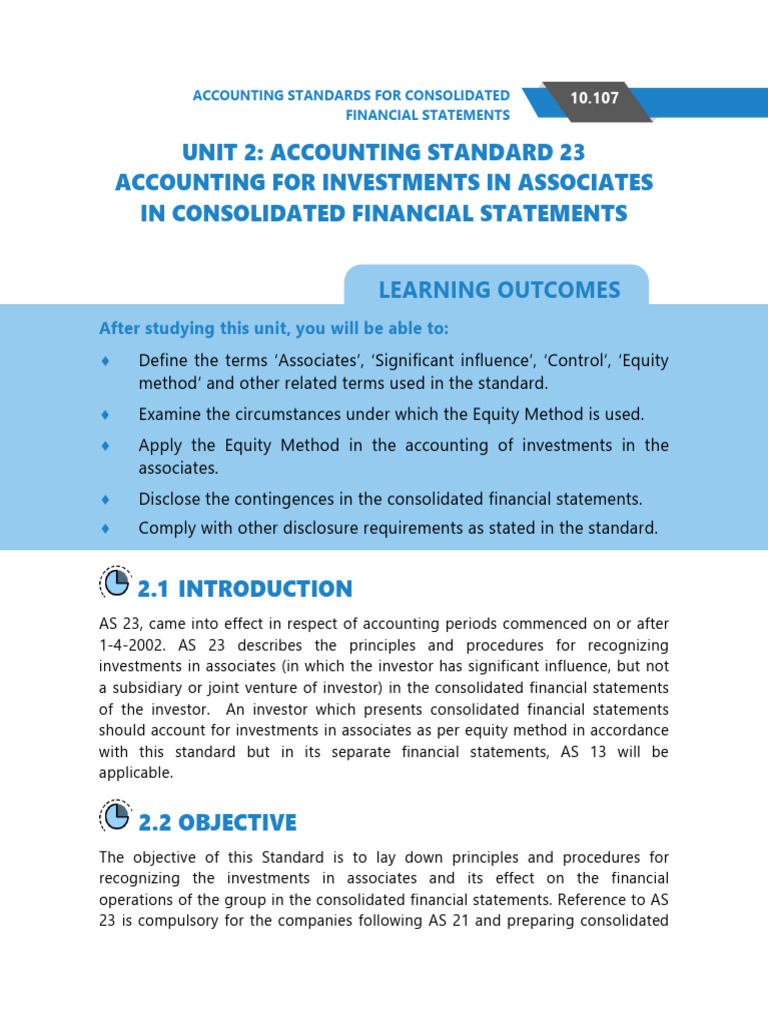 Accounting for Investments in Associates | PDF | Equity (Finance ...