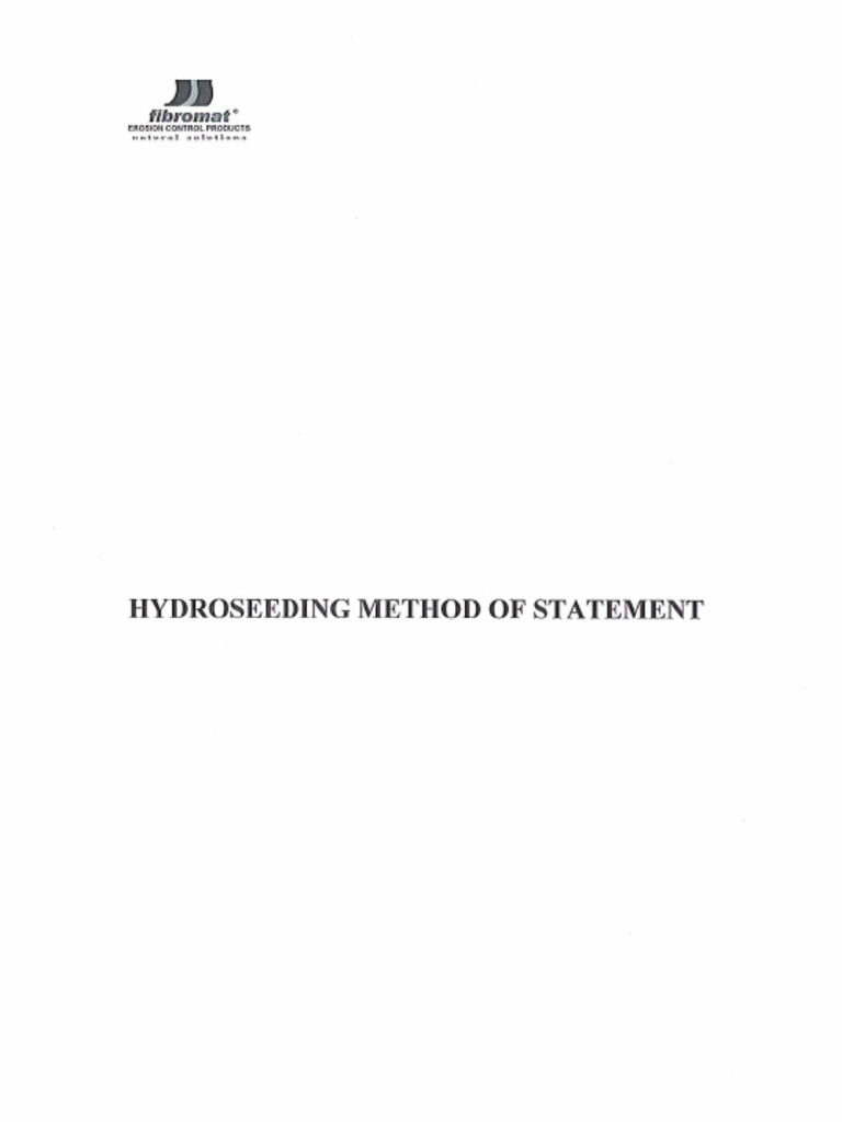 Hydroseeding Mos | PDF