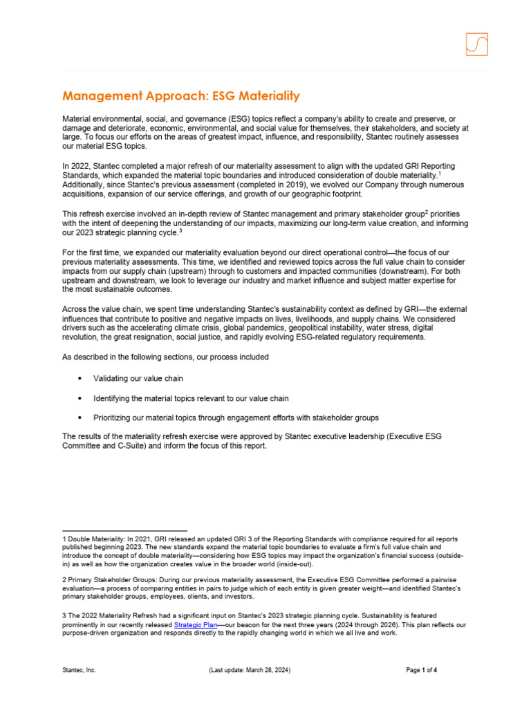 esg-materiality | PDF | Sustainability | Business