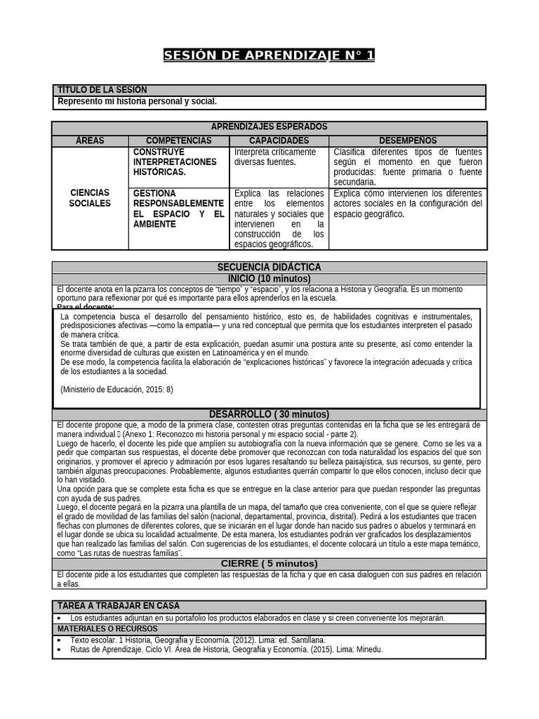 1ro SESION 1 Cs Soc Masinteresantes PDF Maestros Modificaci n De 