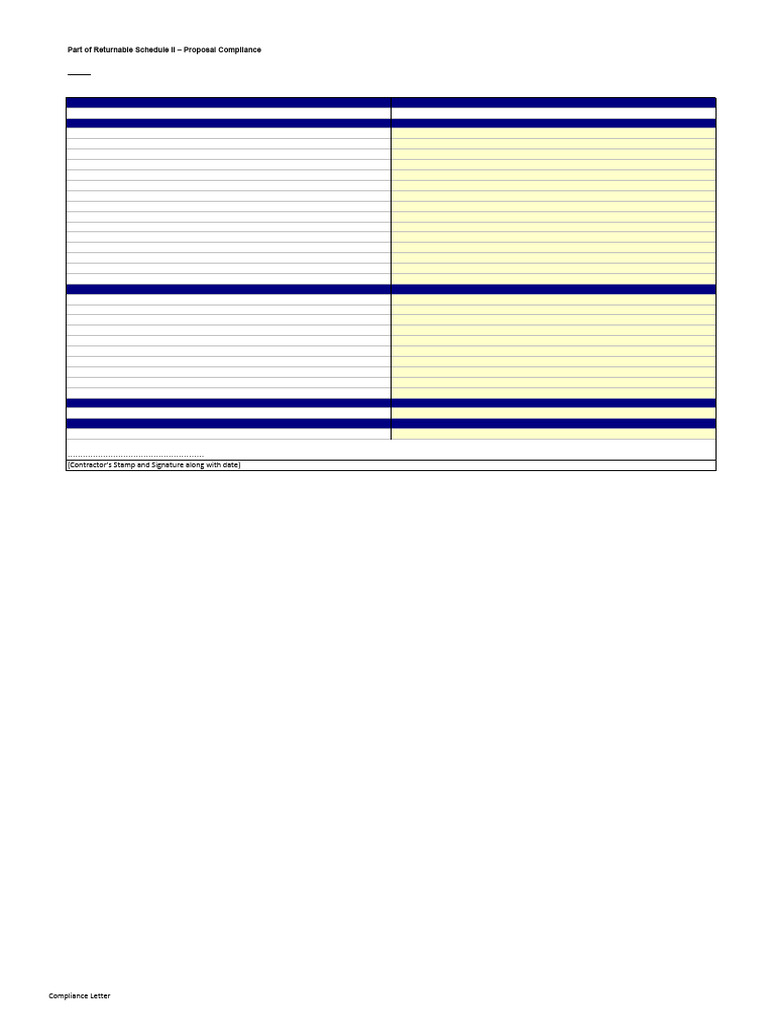 Appendix SI Compliance Declaration | PDF | Request For Proposal | Business