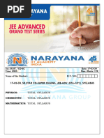 Mathongo Advanced Test Series | PDF | Chemistry | Physics
