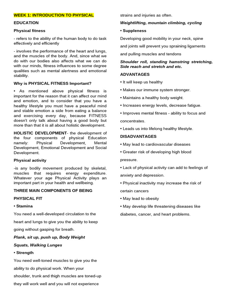 Pe Midterms Reviewer 1st Sem | PDF | Physical Fitness | Stress (Biology)