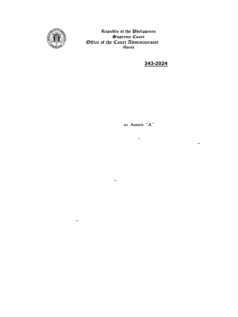 OCA Circular 343-2024: E-Filing Rules | PDF | Complaint | Lawsuit