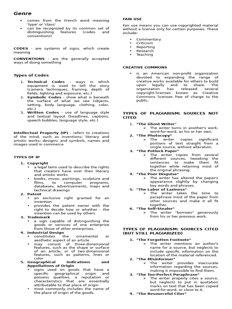 MIL Second Quarter Notes Reviewer | PDF | Fair Use | Intellectual Property