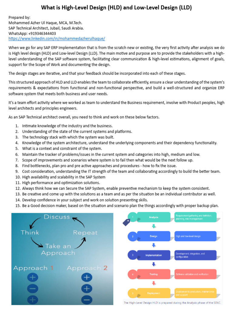 Understanding HLD and LLD in SAP | PDF | System | Databases