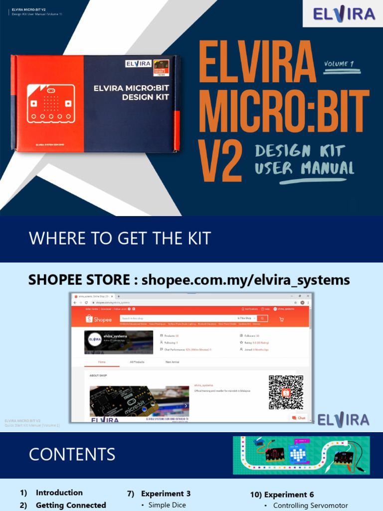 ENG. VOL1 Elvira Microbit Design Kit User Manual | PDF | Usb ...