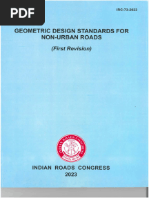 IRC 73 2023 Geometric Design Standards for Non Urban Rural Roads (1)