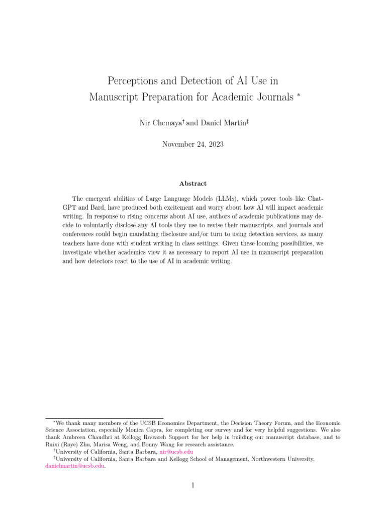AI Use Disclosure in Academic Writing | PDF | Artificial Intelligence ...